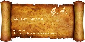 Geller Anita névjegykártya